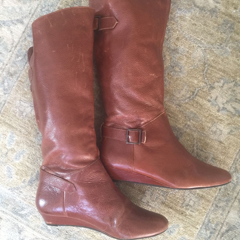 Brown Leather Boots Size 6
